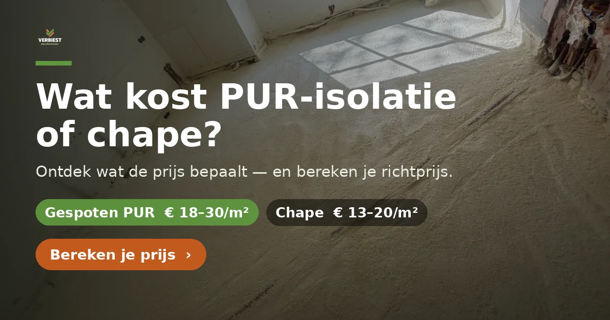 Eenvoudig en Snel Uw Prijs Berekenen voor PUR-Isolatie en Chapewerken met Onze Configurator